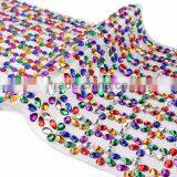 Wholesale Hot Melt New Colorful Beaded Rhinestone Resin Mesh thumbnail-2