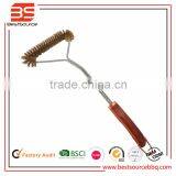 Wooden Handle Long Handle Stainless Steel BBQ Tool BBQ Cleaning Brush