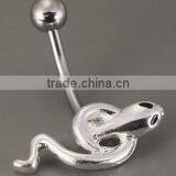 Eyebrow Bent Barbell With Snake Charm thumbnail-1