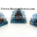 Turquoise Small Orgone Pyramid thumbnail-1