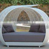 New Design Outdoor Rfurniture Patio Oval Wicker Lounge Bed CedarHill