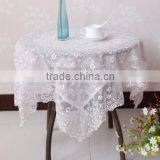 2015 hot sale square embroidered cheap lace fabric table cloth