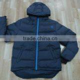 Men's Long Sleeve Hoodie Duck Down Navy Jacket