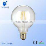 G125 Globe 4W LED E27 125mm filament lamp with high lumen, vintage style led filament edison                        
                                                Quality Choice