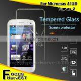 Factory Supplier For Micromax A120 0.33mm&0.26mm 9H 2.5D Tempered Glass Screen Protector