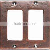Copper Double Rocker Switch Plate Cover