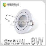 ultra thin 2700k 6000k dimmable cutout 75mm downlight led with 3 years warranty