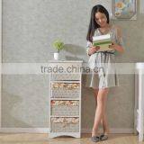 Wooden Storage Cabinet With Rattan/Wicker Drawer thumbnail-3