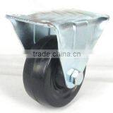 Black Rigid Hard Rubber Caster thumbnail-1