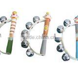 Wooden Rattle Handle Jingle Bell Educational Music Toy thumbnail-1