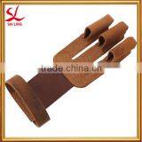Shooting Wind Stopper Gloves Archery Products Right/Left Simple Brown 3 Finger Shooting Gloves For Longbow thumbnail-1