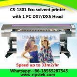 Highest Speed 1.8M Eco Solvent Printer With 1 pc DX7/DX5 Head