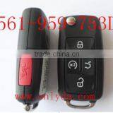 VW 4+1 Button Remote Key With 315mhz