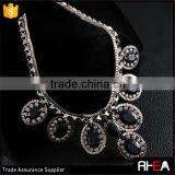 2015 Hot Selling Fashion Statement Necklace,Gun Metal Color thumbnail-2