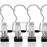 HM1851 chrome plated hook with black plastic immersed sock hanger sock hoook custome size high load-bearing clips hanger