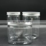 clear PET round jar with lid