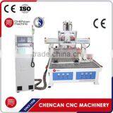 Drilling Hole 1325 CNC Router Machine Wood Carving Machine With Three Heads