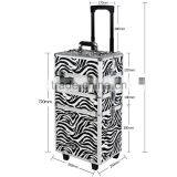 Zebra 3-in-1 Cosmetics/Makeup/Beauty/Hairdressing/Vanity Trolley/Box/Case thumbnail-2
