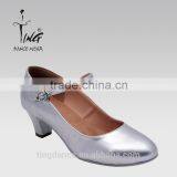 2015 popular silver ballroom dance shoes for girls