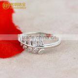 Factory Directly Wholesale 925 Sterling Silver Lucky Leaves Gemstone Rings thumbnail-5