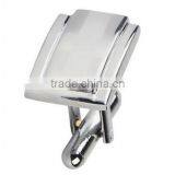 Silver Rectangle Cross Fashion Men's Cuff Links thumbnail-2