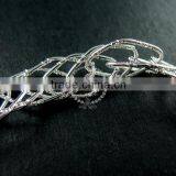 19cm Silver Plated Brass Faceted Rhombic Link Fashion DIY Bracelet Supplies 1900068 thumbnail-3