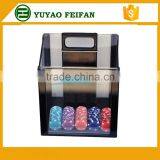 Professional Clay Material Poker Chip Set Oem Sticker Transparent Package thumbnail-3