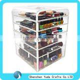Acrylic Cosmetic Case With Drawers, Plexiglass Makeup Display, Acrylic Cosmetics Products Storage Organizer