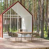 Dining Table Chair Aluminum Frame Rope Weave Taiwan Olifen Back/Seat Cushion Outdoor Garden thumbnail-3