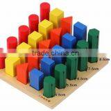 Ealy Education Montessori Wood Baby Toy Geometry Cylinder Ladder Block Puzzle thumbnail-4