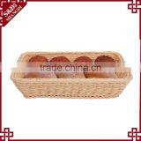 Handmade Woven Plastic Rattan Bread Basket thumbnail-1