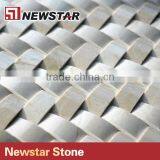Newstar Herringbone 3d Cambered Crema Marfil Polished Tile Mosaic thumbnail-3