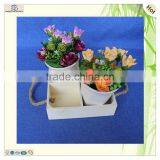 Hotel Restaurant Unfinished Mini Euro Square Wooden Pallet Tray thumbnail-3
