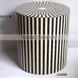 Bone Inlay Stool Patterns Black and White Lines and Sizes Can be Customized thumbnail-1