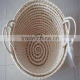 Natural Maize Rope Customized Laundry Storage Proofing Basket Nesting for Home Decoration Corn Husk Rope Woven Basket thumbnail-3