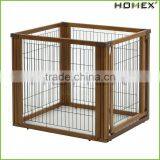 Safety Foldable Indoor Wooden Pet Dog Gate w 4 Section Homex_BSCI Factory thumbnail-1
