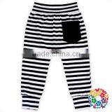 Black/ White Stripe With Pocket Cotton Pants Wholesale Boy & Girl Kids Baby Harem Pants