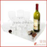 Deluxe Clear Acrylic Multipurpose Decorative Tray / Serving Tray With Handles thumbnail-2