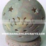 Soapstone Candle Holder, Round Candle Stand thumbnail-1