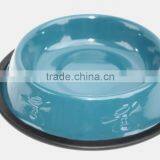 Embossed DOG Bowl Food or Water Non Slip Metal Pet Food Bowl thumbnail-6