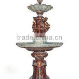 Bronze 2 Tier Cherub Angel Statue Indoor Fountain thumbnail-1