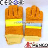 Cow Leather Cowhide Welding Hand Protected Safety Products 3 m Reflector Elastic Cuff Glove thumbnail-6
