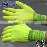 NMSAFETY 13 Gauge Micro Foam Latex Glove Hiviz Yellow Soft Workman Safe Latex Gloves thumbnail-1