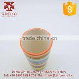High Quality Hand Painted Colorful Pattern Ceramic Coffee Mug With Handle thumbnail-5