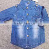 Branded Kids Folding Sleeve Denim Blue Blouse thumbnail-1
