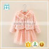 clothing set custume kids autumn clothes factory OEM winter children orange clothes woolen dresses coats