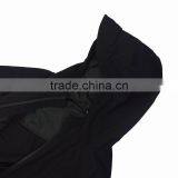 Mens Slim Fitted Long Hooded Cool Black Outerwear Jackets thumbnail-6