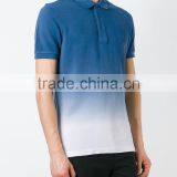 New Fashion Men Blue Gradient Polo T-shirts thumbnail-2