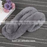 New 2016 Genuine Real Rex Rabbit Fur Scarf Women Fluffy Winter Fur Shawl thumbnail-1