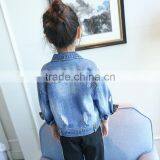 S17635A Fashion Children Outwear Coat Kids Denim Jacket thumbnail-4